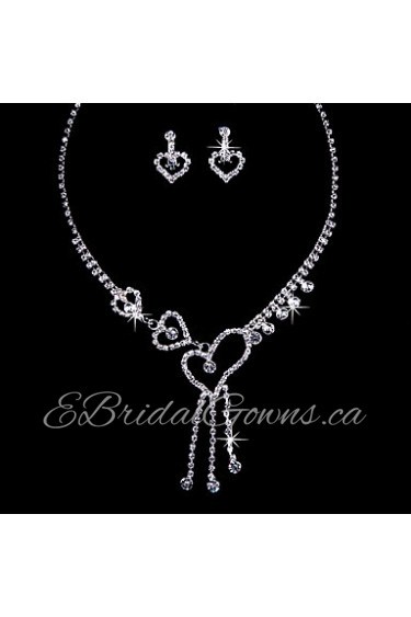 Love Alloy Wedding/Party Jewelry Set With Rhinestone