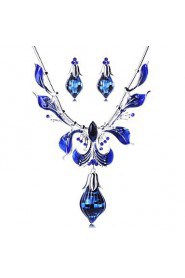 Jewelry Set Women's Party Jewelry Sets Alloy Crystal Necklaces / Earrings