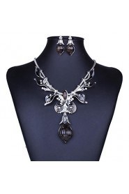 Jewelry Set Women's Party Jewelry Sets Alloy Crystal Necklaces / Earrings