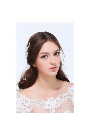 Women's Silver / Alloy / Imitation Pearl / Cubic Zirconia Headpiece - Wedding / Special Occasion Hair Clip 1 Piece