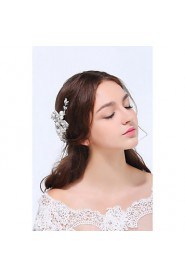 Women's Silver / Alloy / Imitation Pearl / Cubic Zirconia Headpiece - Wedding / Special Occasion Hair Clip 1 Piece