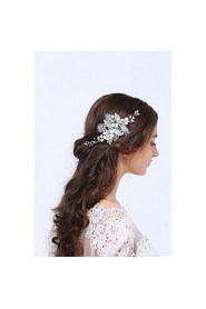 Women's Silver / Alloy / Imitation Pearl / Cubic Zirconia Headpiece - Wedding / Special Occasion Hair Clip 1 Piece