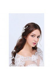 Women's Silver / Alloy / Imitation Pearl / Cubic Zirconia Headpiece - Wedding / Special Occasion Hair Clip 1 Piece