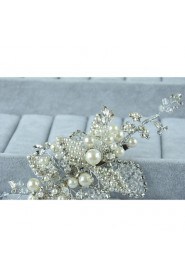 Women's Silver / Alloy / Imitation Pearl / Cubic Zirconia Headpiece - Wedding / Special Occasion Hair Clip 1 Piece