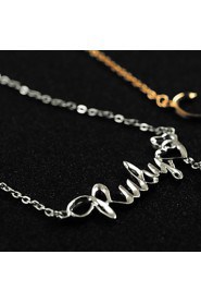 Couples' / Women's Silver Necklace Wedding / Engagement / Birthday / Gift / Party / Daily / Special Occasion Non Stone