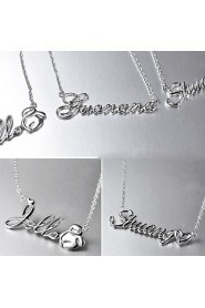 Couples' / Women's Silver Necklace Wedding / Engagement / Birthday / Gift / Party / Daily / Special Occasion Non Stone