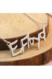 Couples' / Women's Silver Pendants Wedding / Engagement / Birthday / Gift / Special Occasion (10 characters limited)