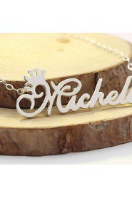 Couples' / Women's Silver Pendants Wedding / Engagement / Birthday / Gift / Special Occasion (10 characters limited)