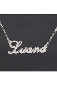 Couples' / Women's Silver Pendants Wedding / Engagement / Birthday / Gift / Special Occasion (10 characters limited)