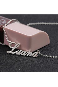 Couples' / Women's Silver Pendants Wedding / Engagement / Birthday / Gift / Special Occasion (10 characters limited)