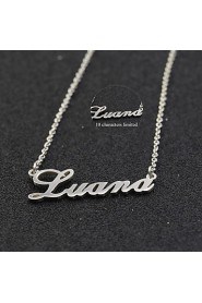 Couples' / Women's Silver Pendants Wedding / Engagement / Birthday / Gift / Special Occasion (10 characters limited)