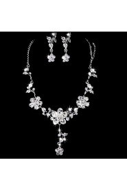 Jewelry Set Women's Anniversary / Wedding / Engagement / Birthday / Gift / Party / Special Occasion Jewelry Sets AlloyRhinestone / Cubic