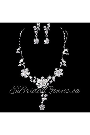 Jewelry Set Women's Anniversary / Wedding / Engagement / Birthday / Gift / Party / Special Occasion Jewelry Sets AlloyRhinestone / Cubic