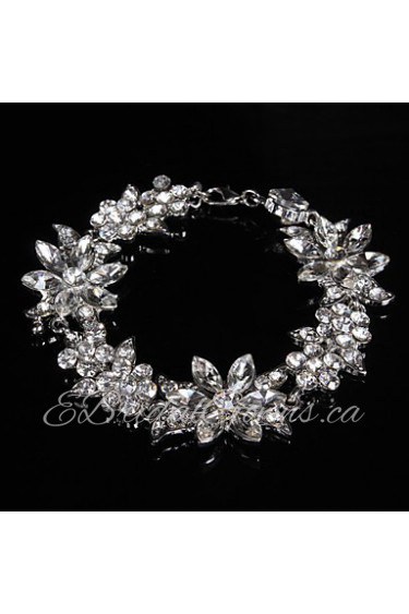 Women's Chain Bracelet Alloy Rhinestone