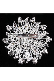 Women's Alloy Brooches & Pins With Rhinestones/Crystal/ Diamond For Bridal Flower