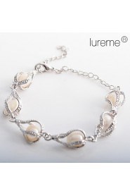 Women's Round Bangles Bracelet Alloy Imitation Pearl