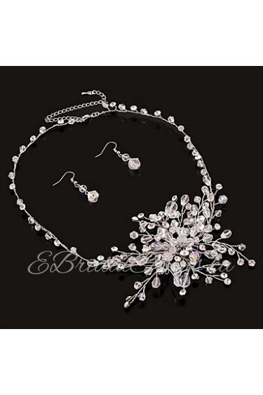 Jewelry Set Women's Anniversary / Wedding / Engagement / Party / Special Occasion Jewelry Sets Vermeil / Rhinestone CrystalNecklaces /