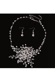 Jewelry Set Women's Anniversary / Wedding / Engagement / Party / Special Occasion Jewelry Sets Vermeil / Rhinestone CrystalNecklaces /