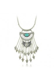 New Ethnic Jewelry Pendant Long Necklace with Turquoise