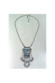 New Ethnic Jewelry Pendant Long Necklace with Turquoise