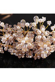 Women's Crystal / Brass / Alloy / Imitation Pearl Headpiece-Wedding / Special Occasion / Outdoor Headbands 1 Piece