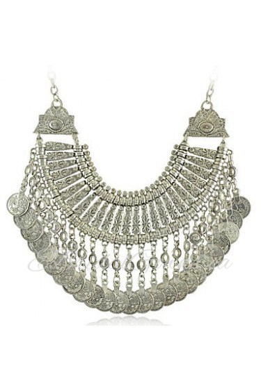 Tribal statement necklace Ethnic Jewelry Gypsy Coin Necklaces