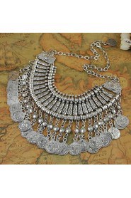 Tribal statement necklace Ethnic Jewelry Gypsy Coin Necklaces