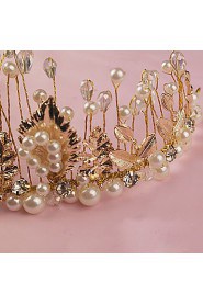 Women's Rhinestone / Brass / Alloy / Imitation Pearl Headpiece-Wedding / Special Occasion / Outdoor Tiaras 1 Piece