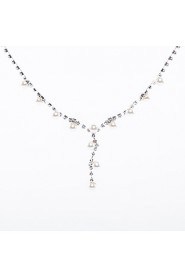 Ladies'/Women's Alloy Wedding/Party Jewelry Set With Pearl/Rhinestone