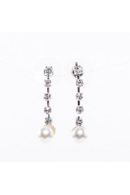 Ladies'/Women's Alloy Wedding/Party Jewelry Set With Pearl/Rhinestone