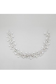 Women's / Flower Girl's Crystal / Alloy / Imitation Pearl Headpiece-Wedding / Special Occasion Headbands 1 Piece Clear Round
