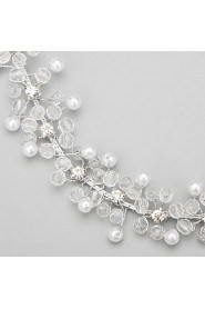 Women's / Flower Girl's Crystal / Alloy / Imitation Pearl Headpiece-Wedding / Special Occasion Headbands 1 Piece Clear Round