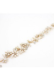 Handmade Pearl / Crystal Gold Plating Headpiece-Wedding / Special Occasion Flower Leaf Headbands 1 Piece