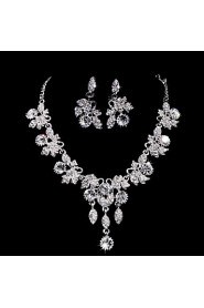 Jewelry Set Women's Anniversary / Wedding / Engagement / Birthday / Gift / Party / Special Occasion Jewelry Sets AlloyRhinestone / Cubic