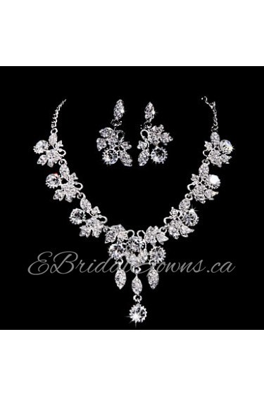 Jewelry Set Women's Anniversary / Wedding / Engagement / Birthday / Gift / Party / Special Occasion Jewelry Sets AlloyRhinestone / Cubic