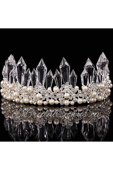 Luxery Women's Pearl / Crystal Headpiece-Wedding / Special Occasion Tiaras 1 Piece