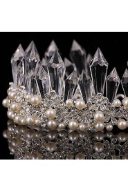 Luxery Women's Pearl / Crystal Headpiece-Wedding / Special Occasion Tiaras 1 Piece