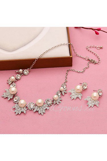 Jewelry Set Women's Anniversary / Wedding / Engagement / Party / Special Occasion Jewelry Sets Imitation Pearl / Alloy Non StoneNecklaces