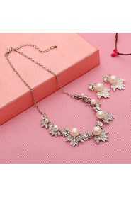 Jewelry Set Women's Anniversary / Wedding / Engagement / Party / Special Occasion Jewelry Sets Imitation Pearl / Alloy Non StoneNecklaces