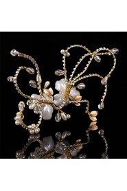 Bride's Flower Rhinestone Imitation Pearl Wedding Hair Accessories Headpiece Headbands 1 Pieces