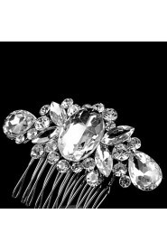 Vintag Party Bridal Bridesmaid Diamond/Rhinestone/Crystal Rose Flower Bridal Hair Comb For Women