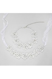 Jewelry Set Women's / Children's Wedding / Engagement Jewelry Sets Alloy Crystal Tiaras / Necklaces Clear