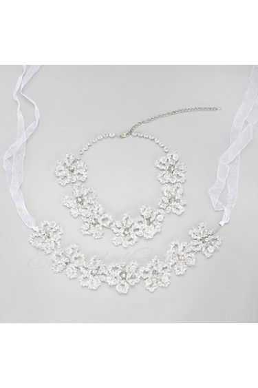 Jewelry Set Women's / Children's Wedding / Engagement Jewelry Sets Alloy Crystal Tiaras / Necklaces Clear