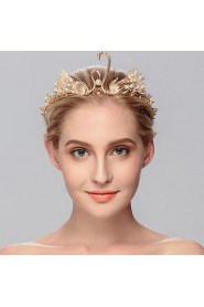 Women's Pearl Headpiece-Wedding / Special Occasion / Casual / Office & Career / Outdoor Tiaras 1 Piece Clear Round
