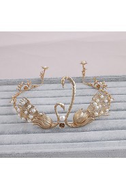 Women's Pearl Headpiece-Wedding / Special Occasion / Casual / Office & Career / Outdoor Tiaras 1 Piece Clear Round