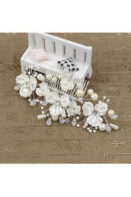 Women's Imitation Pearl / Plastic Headpiece-Wedding / Special Occasion / Casual / Outdoor Hair Combs / Flowers 1 Piece
