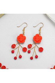 Jewelry Set Women's / Children's Wedding / Engagement Jewelry Sets Alloy Crystal Necklaces / Earrings Red