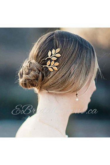 Wedding Hair Accessories Olive Branches Leaves Beautiful Bride Hairpin Side Folder Hairpins