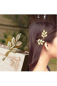 Wedding Hair Accessories Olive Branches Leaves Beautiful Bride Hairpin Side Folder Hairpins