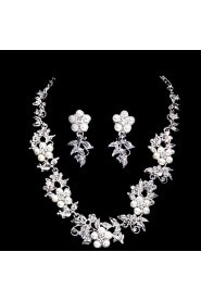 Jewelry Set Women's Anniversary / Wedding / Engagement / Birthday / Gift / Party / Special Occasion Jewelry Sets AlloyImitation Pearl /